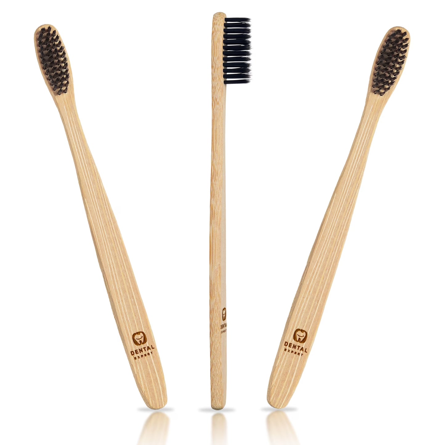 Dental Expert Biodegradable Bamboo Toothbrushes, Is Wooden – Pack of 3