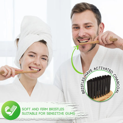Dental Expert Biodegradable Bamboo Toothbrushes, Is Wooden – Pack of 3