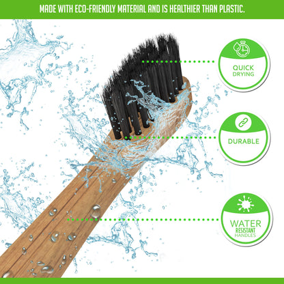 Dental Expert Biodegradable Bamboo Toothbrushes, Is Wooden – Pack of 3