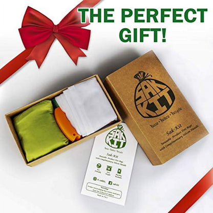 Eco-Friendly Reusable Mesh Grocery Bags 12 Piece Set with Silicone Handle