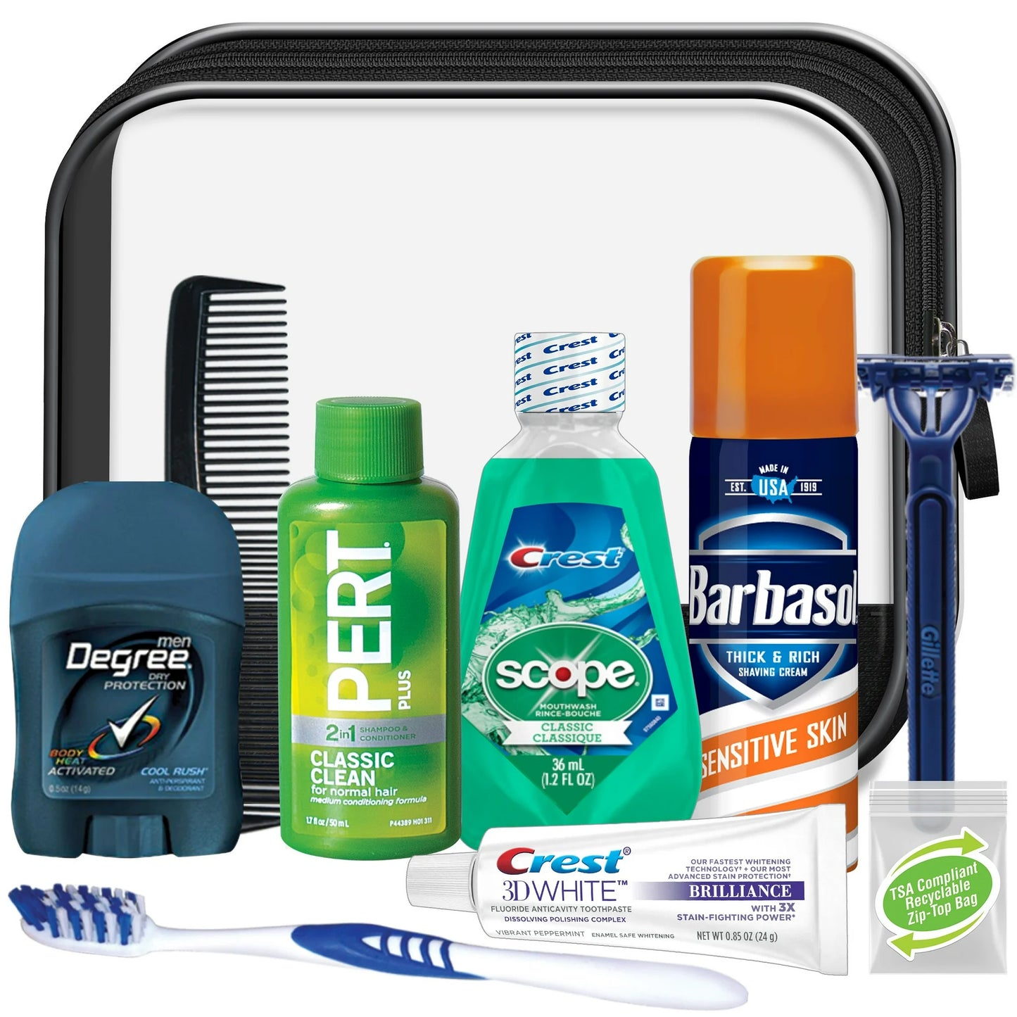 Men’s Get Away Travel Kit 10 Piece Set