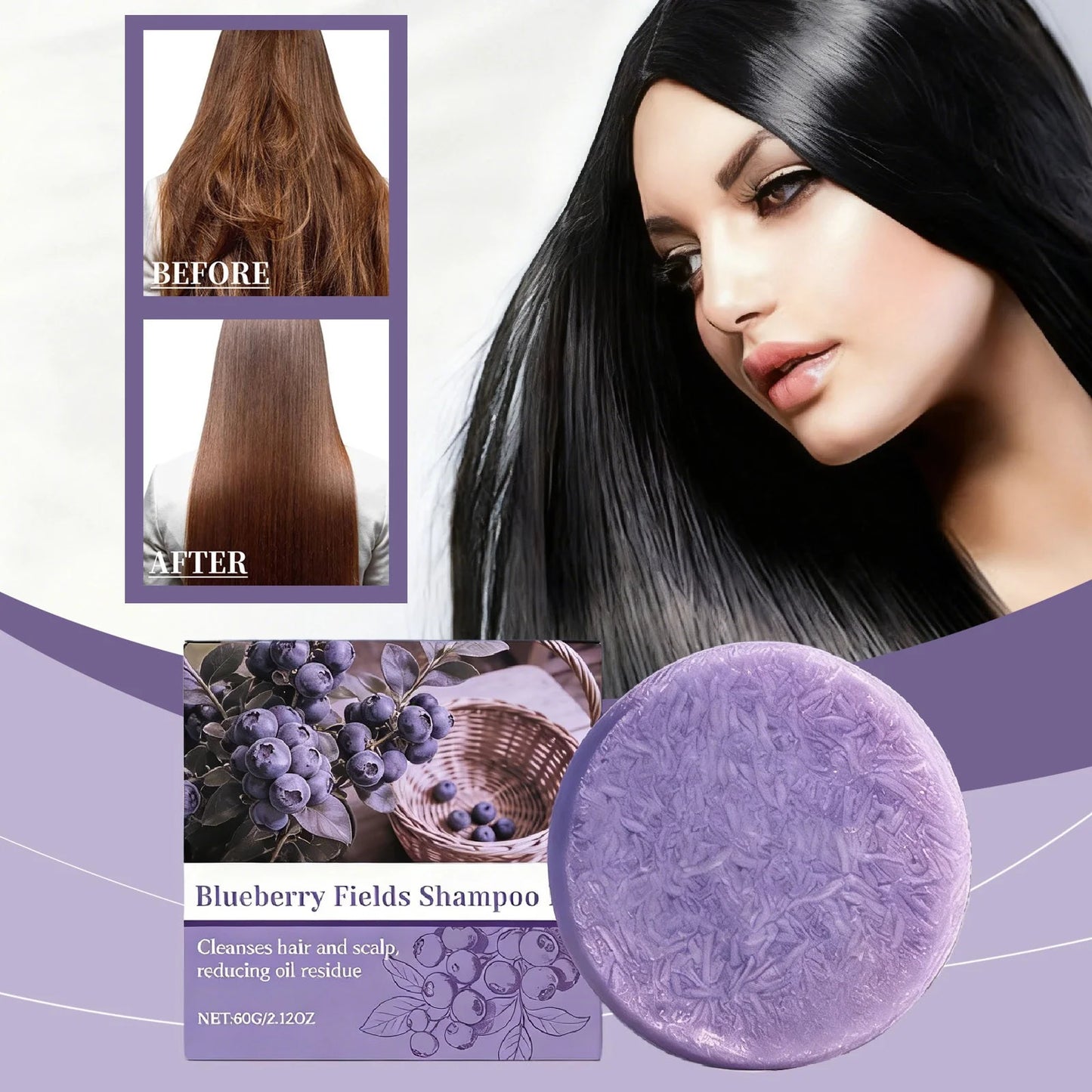 Blueberry Fields Shampoo Bar Sulfate-Free with Natural Berry Scent