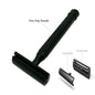 Long Handled Butterfly Open Safety Razor Black with 5 Blades