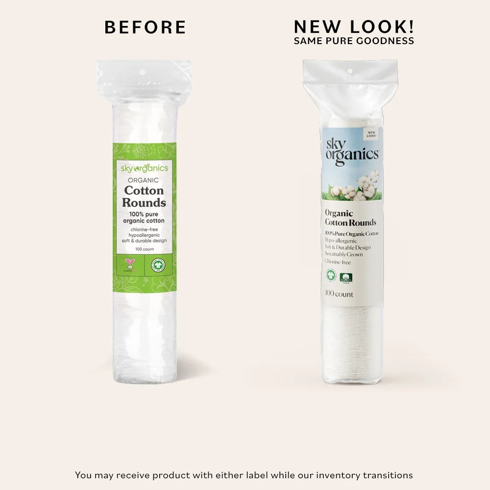 Sky Organics Biodegradable Cotton Rounds Cruelty-Free, 100 Count