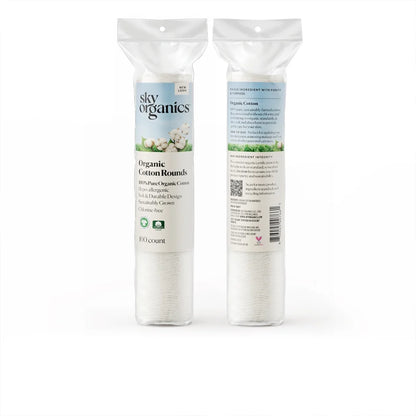 Sky Organics Biodegradable Cotton Rounds Cruelty-Free, 100 Count