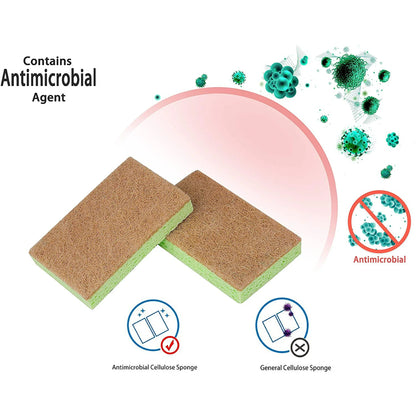 Scrub-It Natural Plant-Based Scrub Sponges Biodegradable, 24 Pack