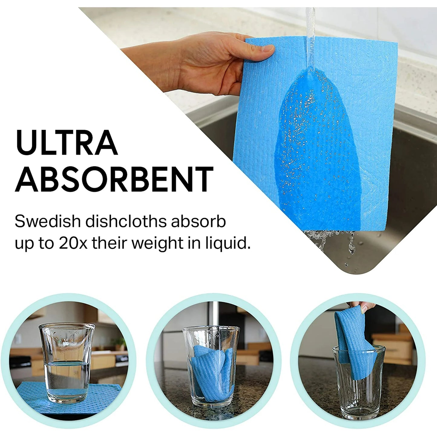 Swedish Wholesale Swedish Dish Cloths Reusable, 10 Pack